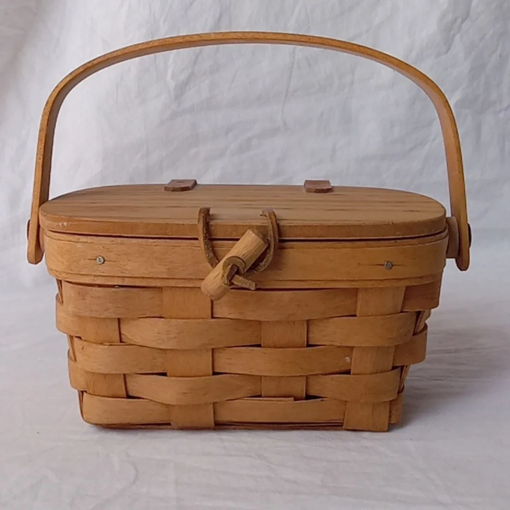 Longaberger Small Basket Vintage Handwoven 1991 Brown